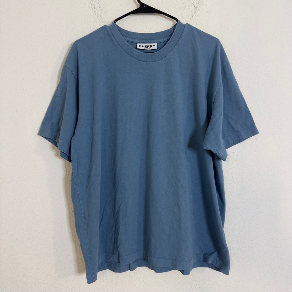 Cherry LA blue short sleeve crewneck t shirt